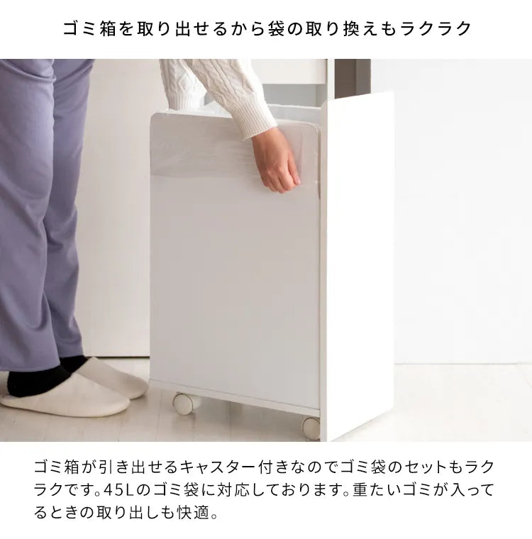 分別キャスターダストボックス Helios ヘリオス DB-F2100 幅60.5cm 奥行き43cm 高さ90cm