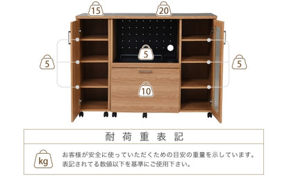 キッチンカウンター FAP-1022SET 幅120cm 奥行41.5cm 高さ89.5cm