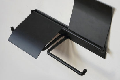 AXCIS アクシス ペーパーホルダー flap フラップ アイアン HS3413 2連 ダブル トイレットペーパーホルダーカバー アイアン DIY 日曜大工 リフォーム 鉄製 ブラック トイレ収納 スリム コンパクト ストック 高級感