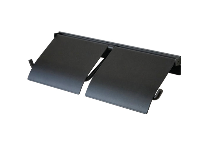 AXCIS アクシス ペーパーホルダー flap フラップ アイアン HS3413 2連 ダブル トイレットペーパーホルダーカバー アイアン DIY 日曜大工 リフォーム 鉄製 ブラック トイレ収納 スリム コンパクト ストック 高級感