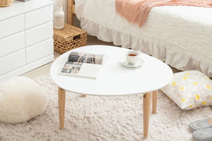 折りたたみ楕円形テーブル IMT-82 幅75cm 奥行65cm 高さ37cm