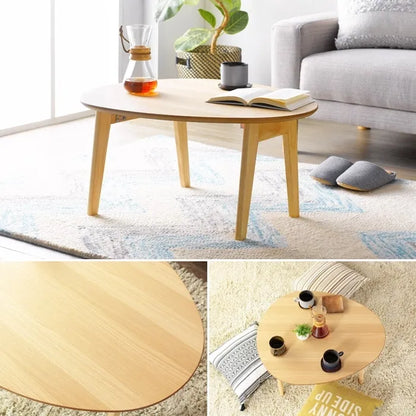 折りたたみ楕円形テーブル IMT-83 幅75cm 奥行65cm 高さ37cm