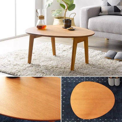 折りたたみ楕円形テーブル IMT-83 幅75cm 奥行65cm 高さ37cm