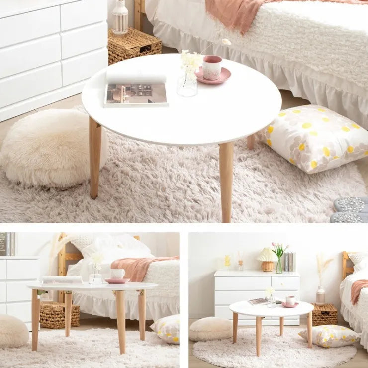 折りたたみ円形テーブル IMT-84 幅75cm 奥行75cm 高さ37cm