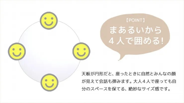 折りたたみ円形テーブル IMT-84 幅75cm 奥行75cm 高さ37cm