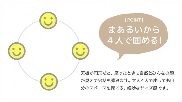 折りたたみ円形テーブル IMT-87 幅80cm 奥行き80cm 高さ35cm