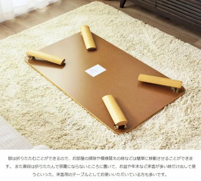 折りたたみテーブル IW-1164B 幅110cm 奥行64cm 高さ32cm