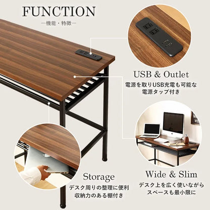 デスク IW-1250 幅120cm 奥行き49.5cm 高さ72.5cm