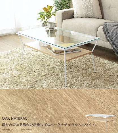 ガラステーブル IW-317 幅80cm 奥行50cm 高さ40cm