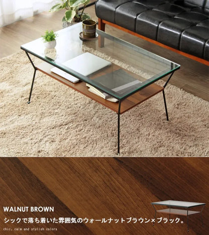 ガラステーブル IW-317 幅80cm 奥行50cm 高さ40cm