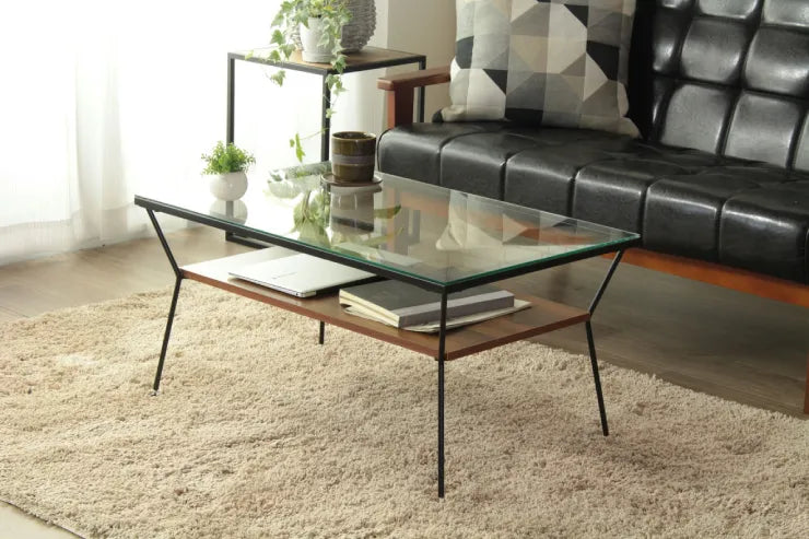 ガラステーブル IW-317 幅80cm 奥行50cm 高さ40cm