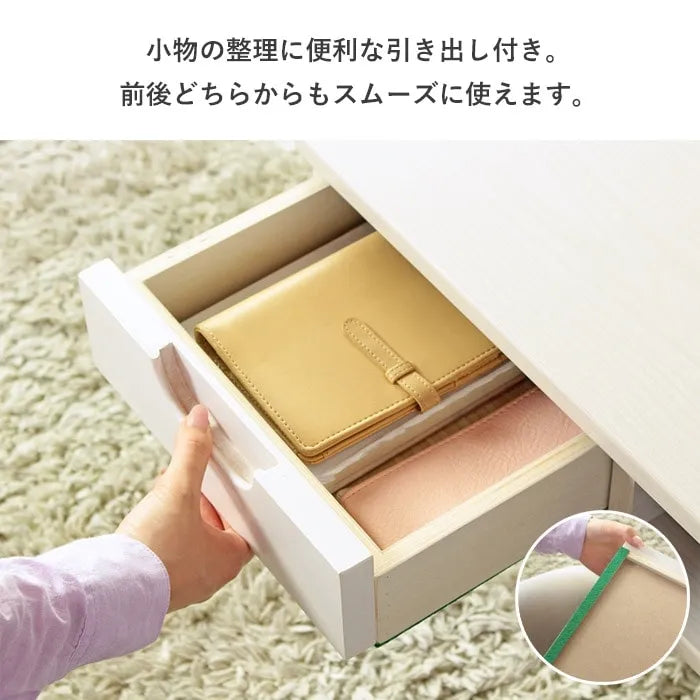 引出し付きテーブル IW-37 幅80cm 奥行き40cm 高さ37cm