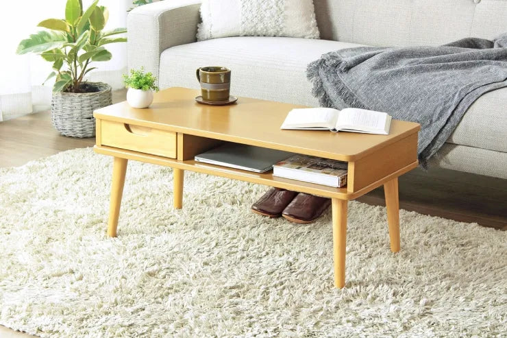 引出し付きテーブル IW-37 幅80cm 奥行き40cm 高さ37cm