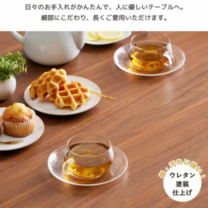 Folding leg table MT-6866 Width 105cm Depth 55cm Height 32(7)cm Folding center table Natural Brown Wooden table Solid Iron Retro Cafe table Wood table Modern Scandinavian Stylish Cute Industrial