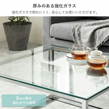 正方形ガラステーブル IW-527 幅70cm 奥行き70cm 高さ37cm