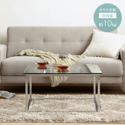 正方形ガラステーブル IW-527 幅70cm 奥行き70cm 高さ37cm