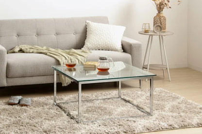 正方形ガラステーブル IW-527 幅70cm 奥行き70cm 高さ37cm