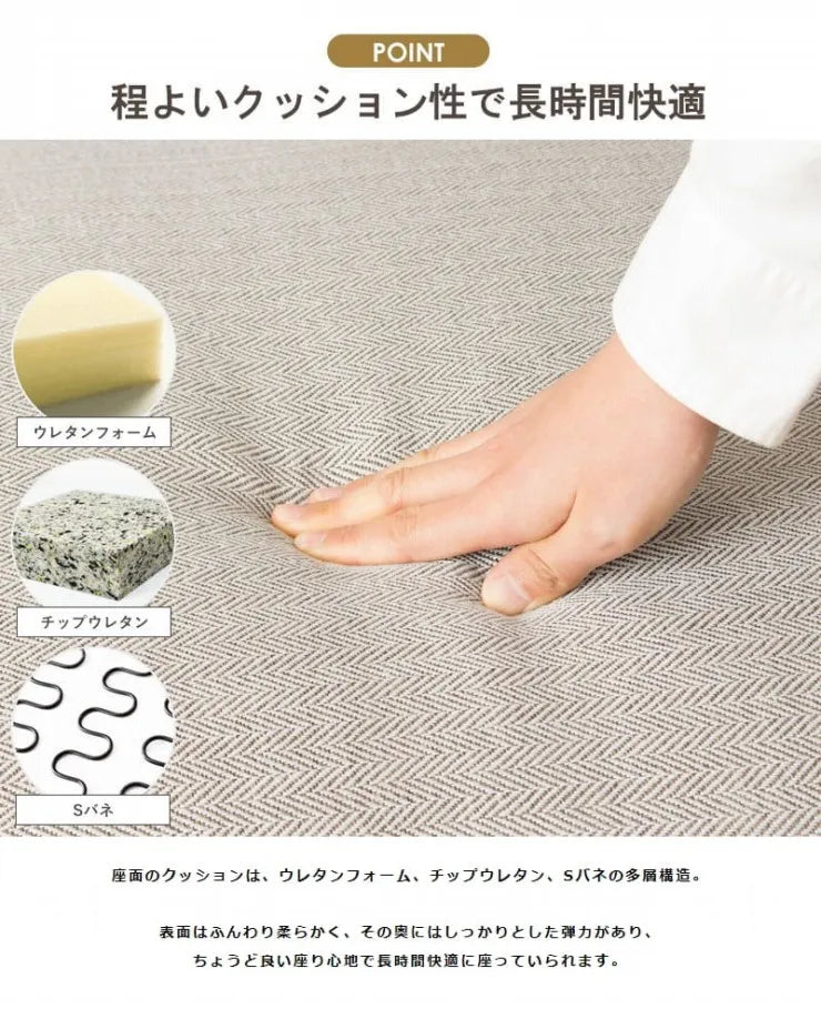 北欧デザインソファ カーラ IW-705 幅160cm 奥行き76cm 高さ75cm 座面高さ42cm