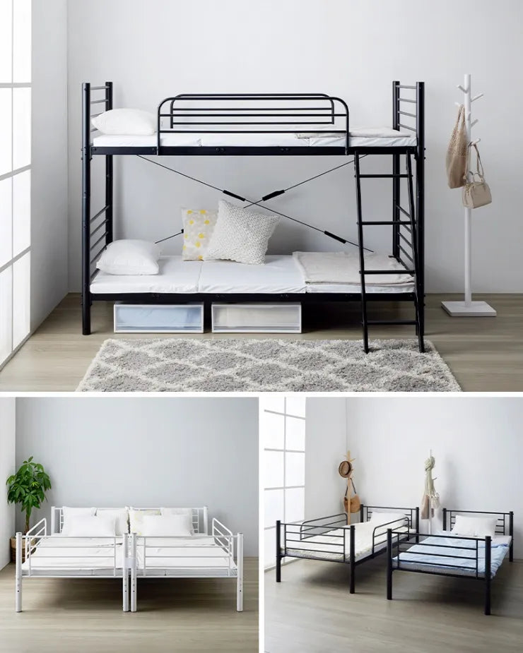 2段パイプベッド IWB-2200 幅104.4cm 奥行き208.6cm 高さ155cm