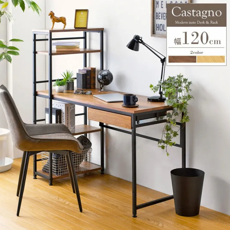 ラック付きデスク IWP-120 幅120.5cm 奥行き55cm 高さ123cm