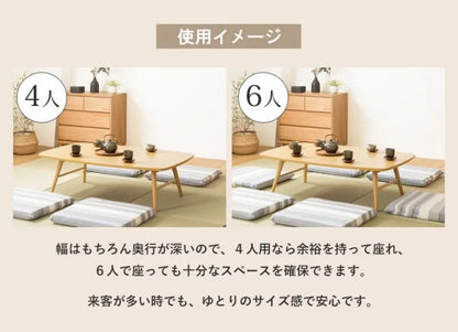 折りたたみテーブル IWT-2240 幅120cm 奥行80cm 高さ35cm