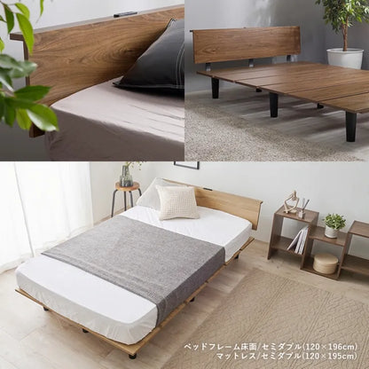セミダブルベッド KB-3064SD 幅120cm 奥行き208.5cm 高さ61.5cm 床面高さ24.5cm