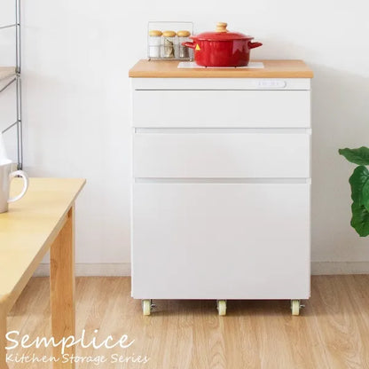 キッチンチェスト Semplice センプリチェ KC-206 幅60.2cm 奥行き42.5cm 高さ85cm