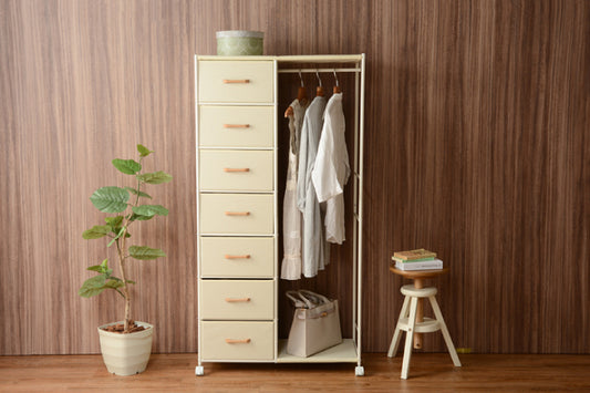 ハンガーラック ワードローブ KHR-3158 幅80cm 奥行き35.5cm 高さ155cm