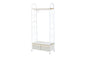 Hanger rack wardrobe KHR-3157 Width 75cm Depth 35.5cm Height 155cm Rack with casters Stylish Slim Wall storage Open rack Tension shelf Partition Closet Slim wall Storage shelf Storage rack