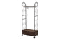 Hanger rack wardrobe KHR-3157 Width 75cm Depth 35.5cm Height 155cm Rack with casters Stylish Slim Wall storage Open rack Tension shelf Partition Closet Slim wall Storage shelf Storage rack