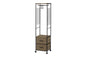Hanger rack wardrobe KHR-3157 Width 75cm Depth 35.5cm Height 155cm Rack with casters Stylish Slim Wall storage Open rack Tension shelf Partition Closet Slim wall Storage shelf Storage rack