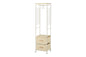 Hanger rack wardrobe KHR-3157 Width 75cm Depth 35.5cm Height 155cm Rack with casters Stylish Slim Wall storage Open rack Tension shelf Partition Closet Slim wall Storage shelf Storage rack