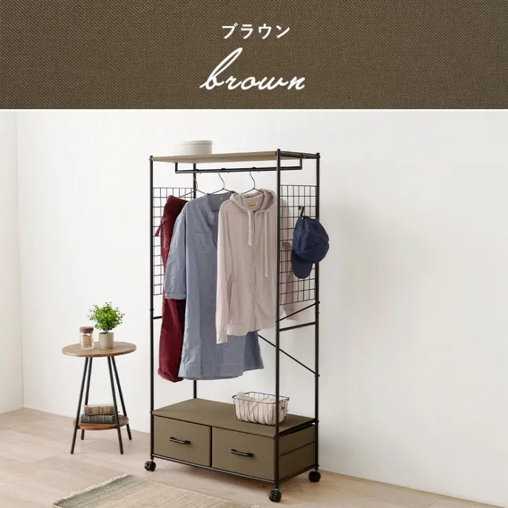 ハンガーラック KHR-3187 幅77.5cm 奥行き40cm 高さ155cm