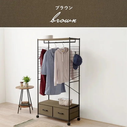 ハンガーラック KHR-3187 幅77.5cm 奥行き40cm 高さ155cm