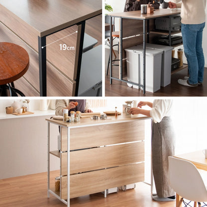 キッチンカウンターテーブル Salus サルース KNT-1260 幅120cm 奥行き60cm 高さ100cm