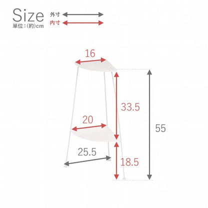 ラック KR-3846 幅25.5cm 奥行き25.5cm 高さ55cm