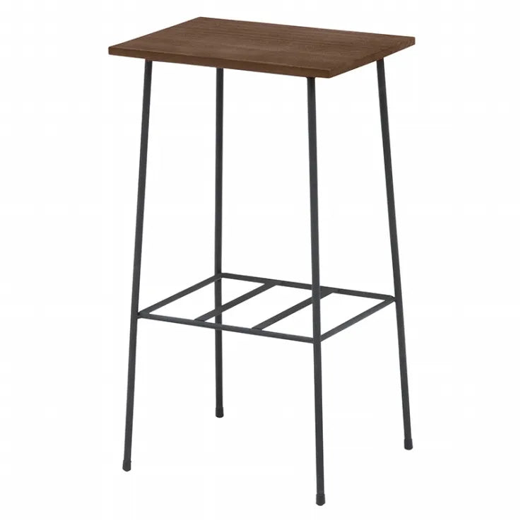 Table pliante MT-6866 Largeur 105 cm Profondeur 55 cm Hauteur 32 (7) cm Table centrale pliante Table en bois marron naturel Fer massif Table de café rétro Table en bois Moderne Scandinave Élégant Mignon Industriel