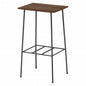 Table pliante MT-6866 Largeur 105 cm Profondeur 55 cm Hauteur 32 (7) cm Table centrale pliante Table en bois marron naturel Fer massif Table de café rétro Table en bois Moderne Scandinave Élégant Mignon Industriel