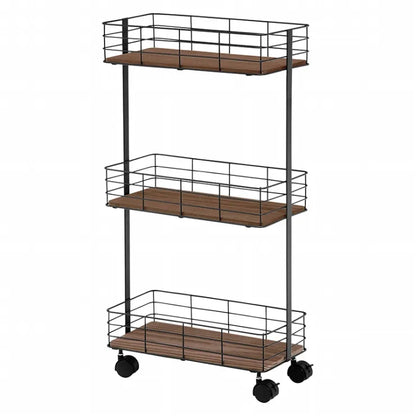 Folding leg table MT-6866 Width 105cm Depth 55cm Height 32(7)cm Folding center table Natural Brown Wooden table Solid Iron Retro Cafe table Wood table Modern Scandinavian Stylish Cute Industrial
