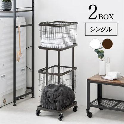 ランドリーラック KR-3945 幅33cm 奥行き42cm 高さ97cm