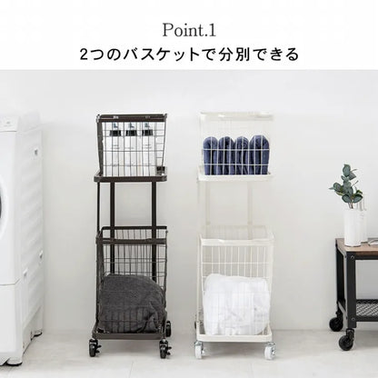 ランドリーラック KR-3945 幅33cm 奥行き42cm 高さ97cm