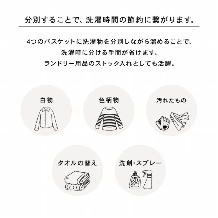 ランドリーラック KR-3946 幅62.5cm 奥行き43cm 高さ97cm