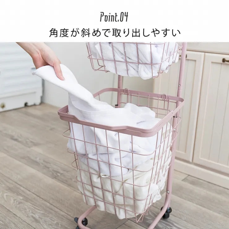 ランドリーラック 2段 KR-3972 KR-3970 6色 34.5cm×108cm