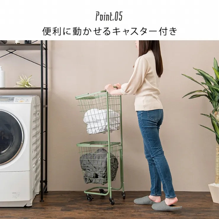 ランドリーラック 2段 KR-3972 KR-3970 6色 34.5cm×108cm