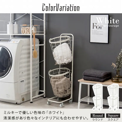ランドリーラック 2段 KR-3972 KR-3970 6色 34.5cm×108cm