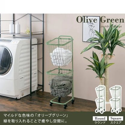 ランドリーラック 2段 KR-3972 KR-3970 6色 34.5cm×108cm