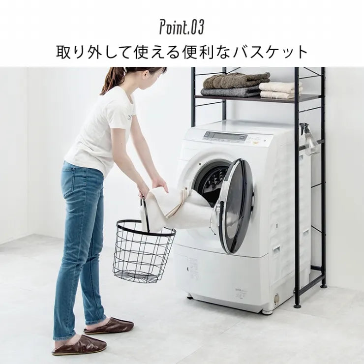 ランドリーラック 2段 KR-3972 KR-3970 6色 34.5cm×108cm