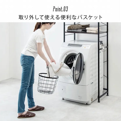 ランドリーラック 2段 KR-3972 KR-3970 6色 34.5cm×108cm