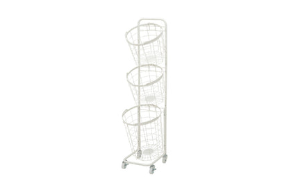 3段ランドリーラック KR-3973 KR-3971 幅34.5cm 奥行39cm 高さ124cm