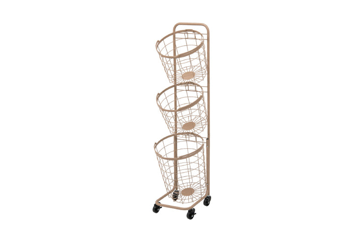 3段ランドリーラック KR-3973 KR-3971 幅34.5cm 奥行39cm 高さ124cm